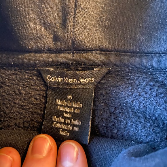 Cowelneck Calvin Klein Black Drawstring Sweatshirt - Picture 2 of 6